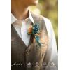 imageLings Moment Boutonniere for Men 6pcs Groom Groomsmen Boutonniere Artificial Flowers for Wedding DecorPromHomecoming etcDeep PurpleOrdark Teal  Burnt Orange