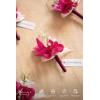 imageLings Moment Boutonniere for Men 6pcs Groom Groomsmen Boutonniere Artificial Flowers for Wedding DecorPromHomecoming etcDeep PurplePkblush  Hot Pink