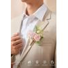imageLings Moment Boutonniere for Men 6pcs Groom Groomsmen Boutonniere Artificial Flowers for Wedding DecorPromHomecoming etcDeep PurplePkblush  Pink