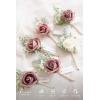imageLings Moment Boutonniere for Men 6pcs Groom Groomsmen Boutonniere Artificial Flowers for Wedding DecorPromHomecoming etcDeep PurplePkpink  Dusty Rose