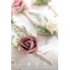 imageLings Moment Boutonniere for Men 6pcs Groom Groomsmen Boutonniere Artificial Flowers for Wedding DecorPromHomecoming etcDeep PurplePkpink  Dusty Rose