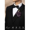 imageLings Moment Boutonniere for Men 6pcs Groom Groomsmen Boutonniere Artificial Flowers for Wedding DecorPromHomecoming etcDeep PurplePrpldeep Purple