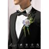 imageLings Moment Boutonniere for Men 6pcs Groom Groomsmen Boutonniere Artificial Flowers for Wedding DecorPromHomecoming etcDeep PurplePrplpurple