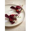imageLings Moment Boutonniere for Men 6pcs Groom Groomsmen Boutonniere Artificial Flowers for Wedding DecorPromHomecoming etcDeep PurpleRedburgundy  Dusty Rose