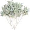 imageLings Moment Artificial Plants Lambs Ear Branches10Pcs 175quotTall Fake Greenery Filler Decor wStems Lifelike Flocked Frosted Texture Plant Decor for RoomOffice Wedding BouquetsTable Centerpieces