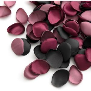 imageLings Moment Rose Petals Silk Flower Petals for WeddingAisleFlower Girl BasketsTable Centerpiece DcoretcDeep Purple 200pcsRedblack  Burgundy