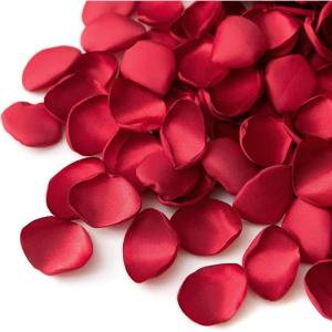 imageLings Moment Rose Petals Silk Flower Petals for WeddingAisleFlower Girl BasketsTable Centerpiece DcoretcDeep Purple 200pcsReddark Red
