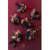 imageLings Moment 6pcs Wedding Wrist Corsage Artificial Flowers GirlMother Homecoming Prom Corsages Wristlet Dcor etc Glowing Blush CreamBlkblack  Gothic Burgundy