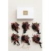 imageLings Moment 6pcs Wedding Wrist Corsage Artificial Flowers GirlMother Homecoming Prom Corsages Wristlet Dcor etc Glowing Blush CreamBlkblack  Gothic Burgundy