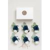 imageLings Moment 6pcs Wedding Wrist Corsage Artificial Flowers GirlMother Homecoming Prom Corsages Wristlet Dcor etc Glowing Blush CreamBlunavy Blue  Dark Navy