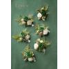 imageLings Moment 6pcs Wedding Wrist Corsage Artificial Flowers GirlMother Homecoming Prom Corsages Wristlet Dcor etc Glowing Blush CreamGrnemerald Green  Sage