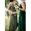 imageLings Moment 6pcs Wedding Wrist Corsage Artificial Flowers GirlMother Homecoming Prom Corsages Wristlet Dcor etc Glowing Blush CreamGrnemerald Green  Sage