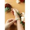imageLings Moment 6pcs Wedding Wrist Corsage Artificial Flowers GirlMother Homecoming Prom Corsages Wristlet Dcor etc Glowing Blush CreamOrburnt Orange  Terracotta