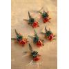 imageLings Moment 6pcs Wedding Wrist Corsage Artificial Flowers GirlMother Homecoming Prom Corsages Wristlet Dcor etc Glowing Blush CreamOrteal Orange  Terracotta
