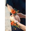 imageLings Moment 6pcs Wedding Wrist Corsage Artificial Flowers GirlMother Homecoming Prom Corsages Wristlet Dcor etc Glowing Blush CreamOrteal Orange  Terracotta