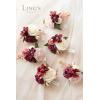 imageLings Moment 6pcs Wedding Wrist Corsage Artificial Flowers GirlMother Homecoming Prom Corsages Wristlet Dcor etc Glowing Blush CreamPkburgundy Marsala  Blush