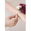 imageLings Moment 6pcs Wedding Wrist Corsage Artificial Flowers GirlMother Homecoming Prom Corsages Wristlet Dcor etc Glowing Blush CreamPkburgundy Marsala  Blush