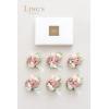 imageLings Moment 6pcs Wedding Wrist Corsage Artificial Flowers GirlMother Homecoming Prom Corsages Wristlet Dcor etc Glowing Blush CreamPkdusty Rose  Pink