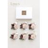 imageLings Moment 6pcs Wedding Wrist Corsage Artificial Flowers GirlMother Homecoming Prom Corsages Wristlet Dcor etc Glowing Blush CreamPkmauve  Dusty Rose