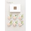 imageLings Moment 6pcs Wedding Wrist Corsage Artificial Flowers GirlMother Homecoming Prom Corsages Wristlet Dcor etc Glowing Blush CreamPkpeach  Pink