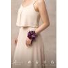 imageLings Moment 6pcs Wedding Wrist Corsage Artificial Flowers GirlMother Homecoming Prom Corsages Wristlet Dcor etc Glowing Blush CreamPrpldeep Purple