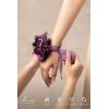 imageLings Moment 6pcs Wedding Wrist Corsage Artificial Flowers GirlMother Homecoming Prom Corsages Wristlet Dcor etc Glowing Blush CreamPrpldeep Purple