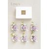 imageLings Moment 6pcs Wedding Wrist Corsage Artificial Flowers GirlMother Homecoming Prom Corsages Wristlet Dcor etc Glowing Blush CreamPrpllilac Lavender  Purple