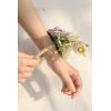 imageLings Moment 6pcs Wedding Wrist Corsage Artificial Flowers GirlMother Homecoming Prom Corsages Wristlet Dcor etc Glowing Blush CreamPrpllilac Lavender  Purple