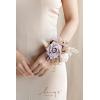 imageLings Moment 6pcs Wedding Wrist Corsage Artificial Flowers GirlMother Homecoming Prom Corsages Wristlet Dcor etc Glowing Blush CreamPrplpurple  Orange