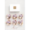 imageLings Moment 6pcs Wedding Wrist Corsage Artificial Flowers GirlMother Homecoming Prom Corsages Wristlet Dcor etc Glowing Blush CreamPrplpurple  Orange