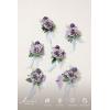 imageLings Moment 6pcs Wedding Wrist Corsage Artificial Flowers GirlMother Homecoming Prom Corsages Wristlet Dcor etc Glowing Blush CreamPrplpurple