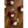 imageLings Moment 6pcs Wedding Wrist Corsage Artificial Flowers GirlMother Homecoming Prom Corsages Wristlet Dcor etc Glowing Blush CreamRedchristmas  Red Berry