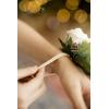 imageLings Moment 6pcs Wedding Wrist Corsage Artificial Flowers GirlMother Homecoming Prom Corsages Wristlet Dcor etc Glowing Blush CreamRedchristmas  Red Berry