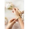 imageLings Moment 6pcs Wedding Wrist Corsage Artificial Flowers GirlMother Homecoming Prom Corsages Wristlet Dcor etc Glowing Blush CreamWhtboho White  Nude