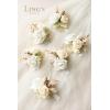 imageLings Moment 6pcs Wedding Wrist Corsage Artificial Flowers GirlMother Homecoming Prom Corsages Wristlet Dcor etc Glowing Blush CreamWhtboho White  Nude