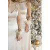 imageLings Moment 6pcs Wedding Wrist Corsage Artificial Flowers GirlMother Homecoming Prom Corsages Wristlet Dcor etc Glowing Blush CreamWhtboho White  Nude
