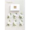 imageLings Moment 6pcs Wedding Wrist Corsage Artificial Flowers GirlMother Homecoming Prom Corsages Wristlet Dcor etc Glowing Blush CreamWhtsnow White