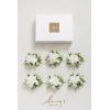 imageLings Moment 6pcs Wedding Wrist Corsage Artificial Flowers GirlMother Homecoming Prom Corsages Wristlet Dcor etc Glowing Blush CreamWhtwhite  Lily Valley