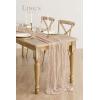 imageLings Moment 14Ft Sunset Terracotta Table Runner Taupe Sheer Chiffon Like Table Runner with Silver Sparkle for Wedding Reception Rustic Boho Wedding Party Bridal Shower Table Setting DecorationsNude