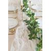 imageLings Moment 14Ft Sunset Terracotta Table Runner Taupe Sheer Chiffon Like Table Runner with Silver Sparkle for Wedding Reception Rustic Boho Wedding Party Bridal Shower Table Setting DecorationsBrilliant White