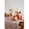 imageLings Moment 14Ft Sunset Terracotta Table Runner Taupe Sheer Chiffon Like Table Runner with Silver Sparkle for Wedding Reception Rustic Boho Wedding Party Bridal Shower Table Setting DecorationsWarm Sand