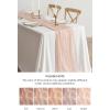 imageLings Moment 14Ft Sunset Terracotta Table Runner Taupe Sheer Chiffon Like Table Runner with Silver Sparkle for Wedding Reception Rustic Boho Wedding Party Bridal Shower Table Setting DecorationsBlush