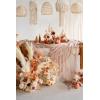 imageLings Moment 14Ft Sunset Terracotta Table Runner Taupe Sheer Chiffon Like Table Runner with Silver Sparkle for Wedding Reception Rustic Boho Wedding Party Bridal Shower Table Setting DecorationsNude