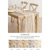 imageLings Moment 14Ft Sunset Terracotta Table Runner Taupe Sheer Chiffon Like Table Runner with Silver Sparkle for Wedding Reception Rustic Boho Wedding Party Bridal Shower Table Setting DecorationsIvory