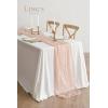 imageLings Moment 14Ft Sunset Terracotta Table Runner Taupe Sheer Chiffon Like Table Runner with Silver Sparkle for Wedding Reception Rustic Boho Wedding Party Bridal Shower Table Setting DecorationsBlush