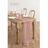 imageLings Moment 14Ft Sunset Terracotta Table Runner Taupe Sheer Chiffon Like Table Runner with Silver Sparkle for Wedding Reception Rustic Boho Wedding Party Bridal Shower Table Setting DecorationsDusty Rose