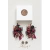 imageLings Moment 2pcs Prom WristShoulder Corsage Artificial Flower GirlMother HomecomingWedding Corsage Wristlet Dcor etc Deep PurpleBlkblack  Gothic Burgundy