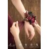 imageLings Moment 2pcs Prom WristShoulder Corsage Artificial Flower GirlMother HomecomingWedding Corsage Wristlet Dcor etc Deep PurpleBlkblack  Gothic Burgundy
