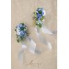 imageLings Moment 2pcs Prom WristShoulder Corsage Artificial Flower GirlMother HomecomingWedding Corsage Wristlet Dcor etc Deep PurpleBlublue  Berry