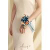 imageLings Moment 2pcs Prom WristShoulder Corsage Artificial Flower GirlMother HomecomingWedding Corsage Wristlet Dcor etc Deep PurpleBlublue  Pompon Mum